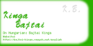kinga bajtai business card
